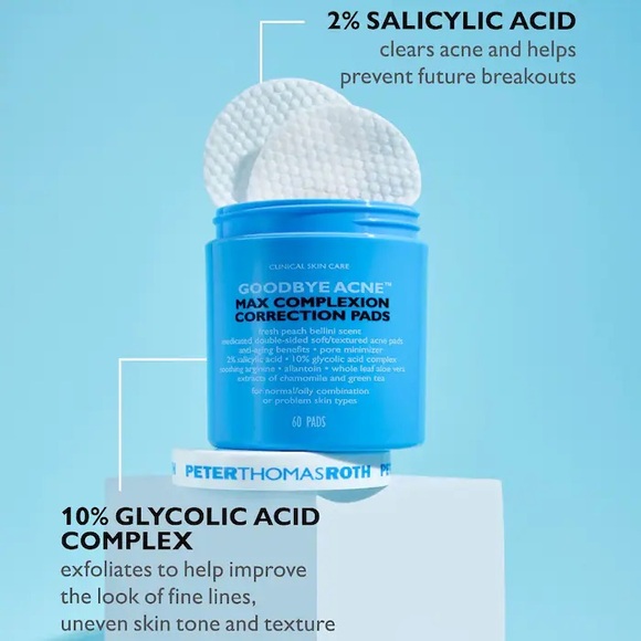 ❗️Peter Thomas Roth Goodbye Acne Max Complexion Correction Pads New Full… - Picture 2 of 8